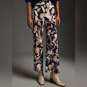 Anthropologie Maeve Colette High Waist, Cropped, Wide Leg Pant